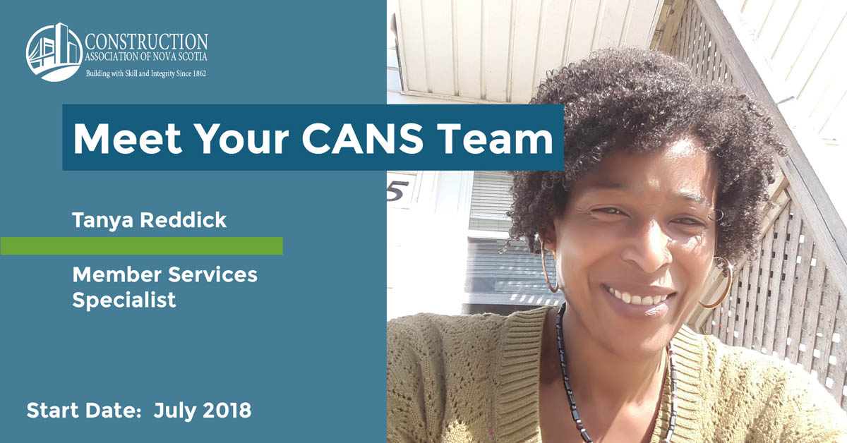 Headline reads Meet Your CANS Team. Tanya Reddick - Member Services Specialist. Start date: July 2018. Photo is a selfie of Tanya smiling in the sun.