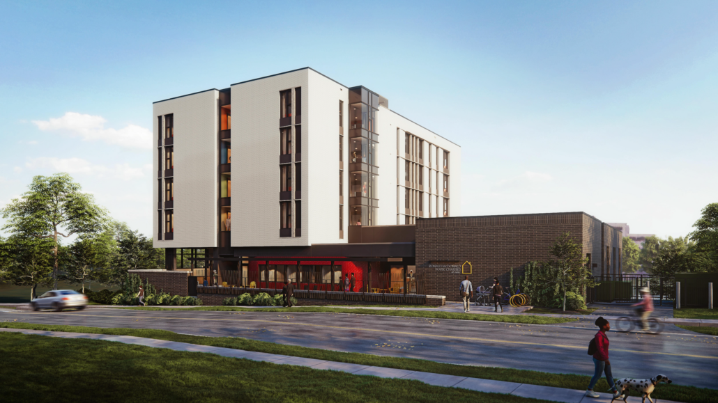 A project rendering of the new Ronald McDonald House.