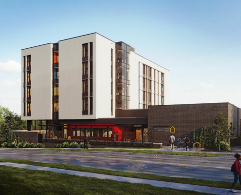 A project rendering of the new Ronald McDonald House.